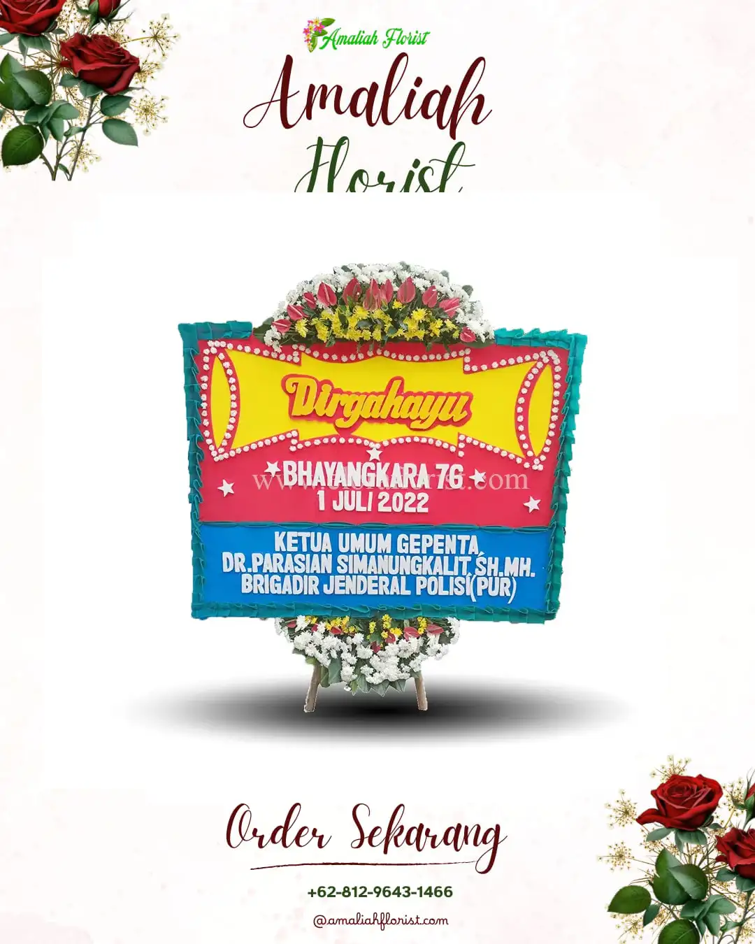 Papan Bunga HUT Ulang Tahun Lawe Alas